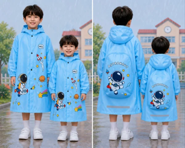Premium Waterproof Kids Raincoat Violet