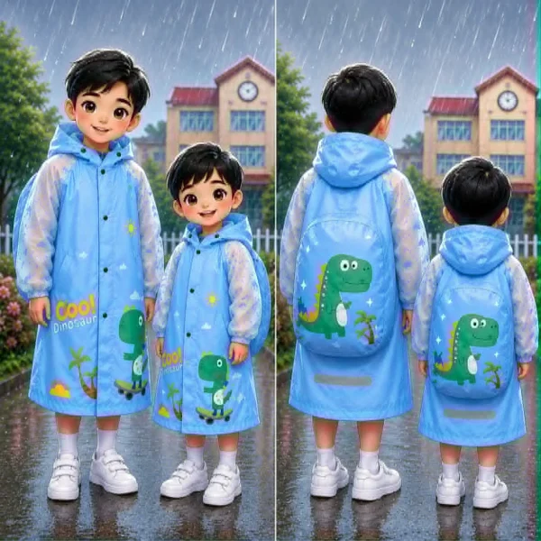 Waterproof Kids Raincoat Blue