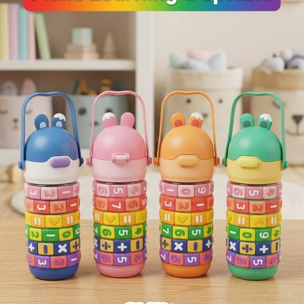 Educational Math Learning Kids' Water Bottle – Play & Drink Edition