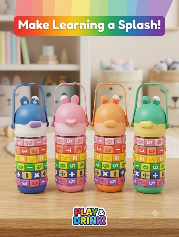 Educational Math Learning Kids' Water Bottle – Play & Drink Edition