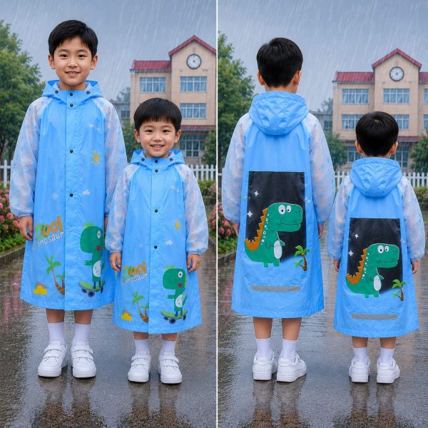 Waterproof Kids Raincoat Blue